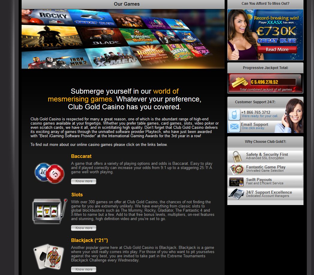 Club Gold Casino Terms And Conditions